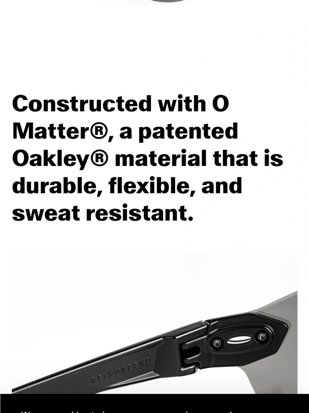 Oakley Subzero sunglasses.